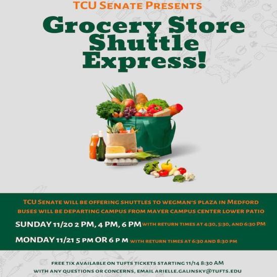 Flyer for Grocery Shuttle Express